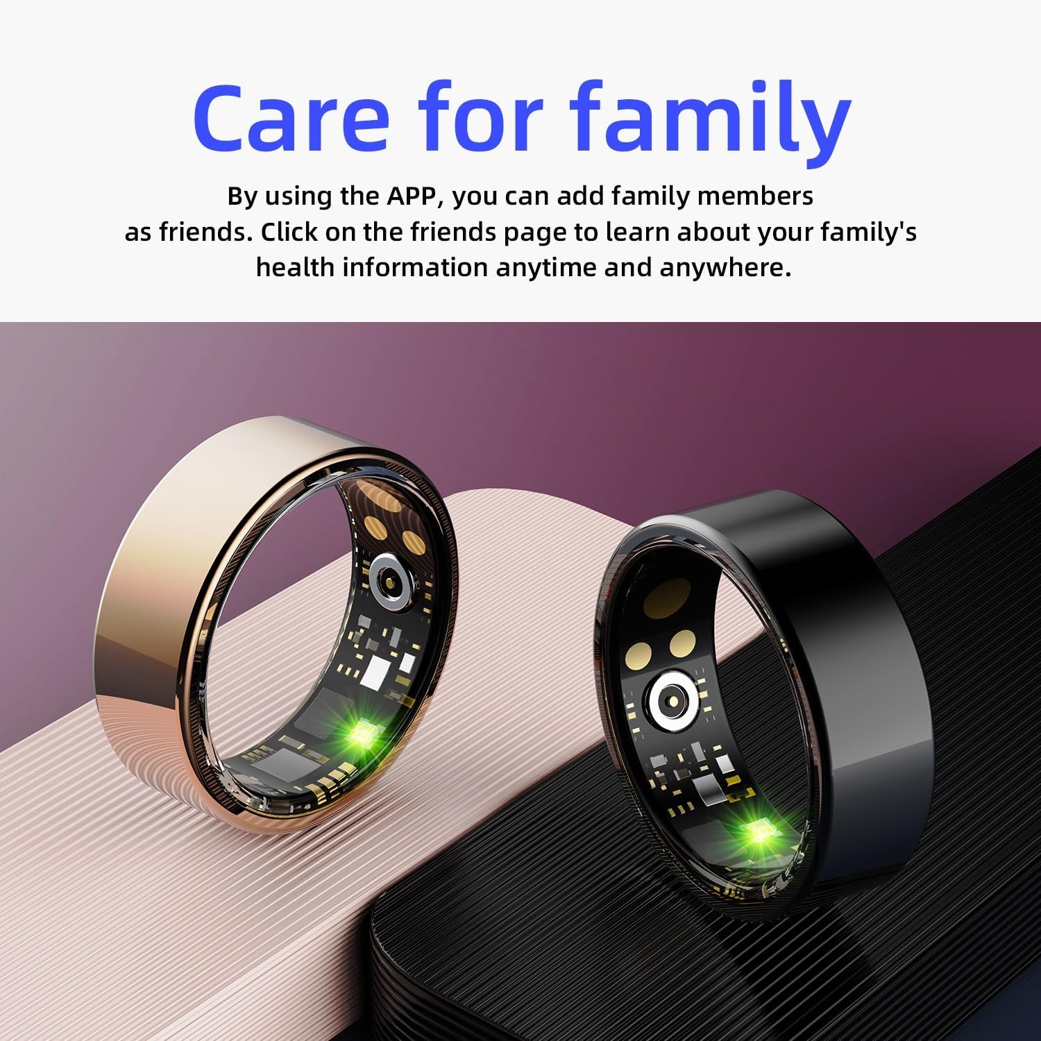 Smart Ring for Women & Men, Fitness Tracker with Heart Rate, Blood Oxygen, Blood Pressure, Sleep Monitoring, Step Counting, IP68 Waterproof for iPhone and Android Silver 8 - Image 3