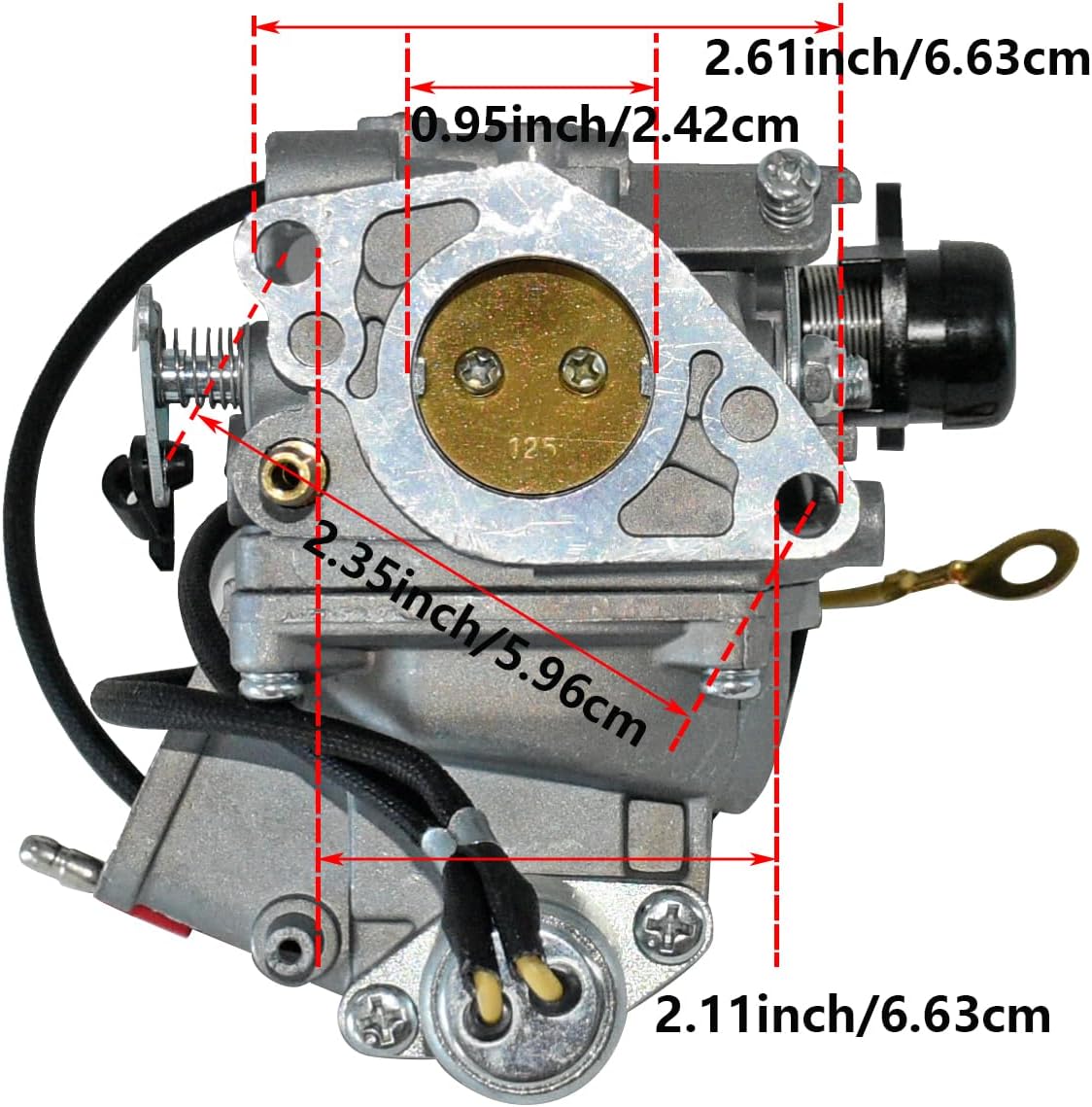 Carburetor Fits for Honda GX620 GX610 18Hp 20Hp V-Twin Horizontal Engine Replace for 16100-ZJ0-871 16100-ZJ1-872 Carb with Fuel Pump