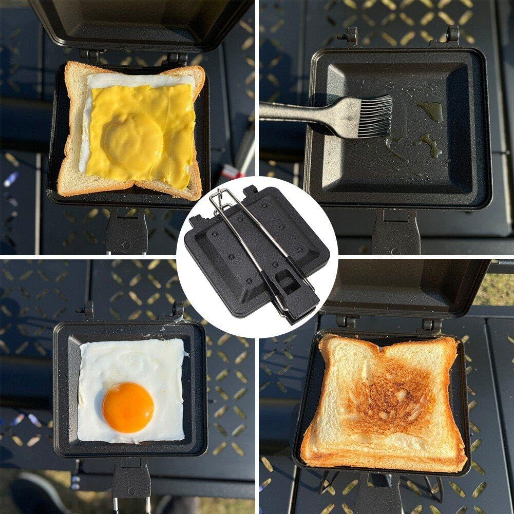 Machine À Sandwich Double Face, Poêle Antiadhésive, Grille-Pain, Fromage Grillé, pour, Petit Déjeuner, Déjeuner