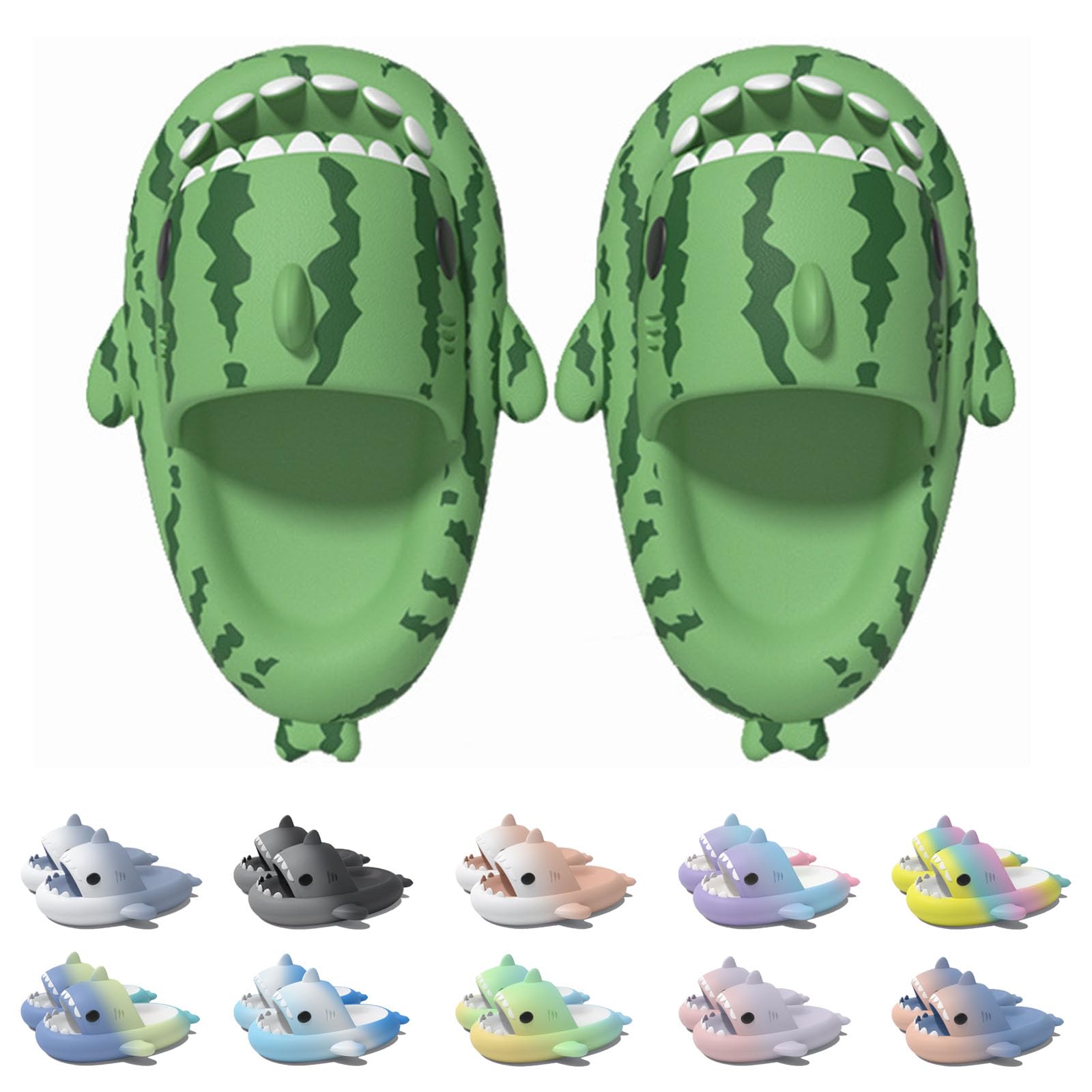 Jfxgjuv Shark Slides Kids, Boys Girl Cloud Shark Slides Non-Slip Novelty Open Toe Sandals Thick Sole Beach Pool Shower Shoes Slippers