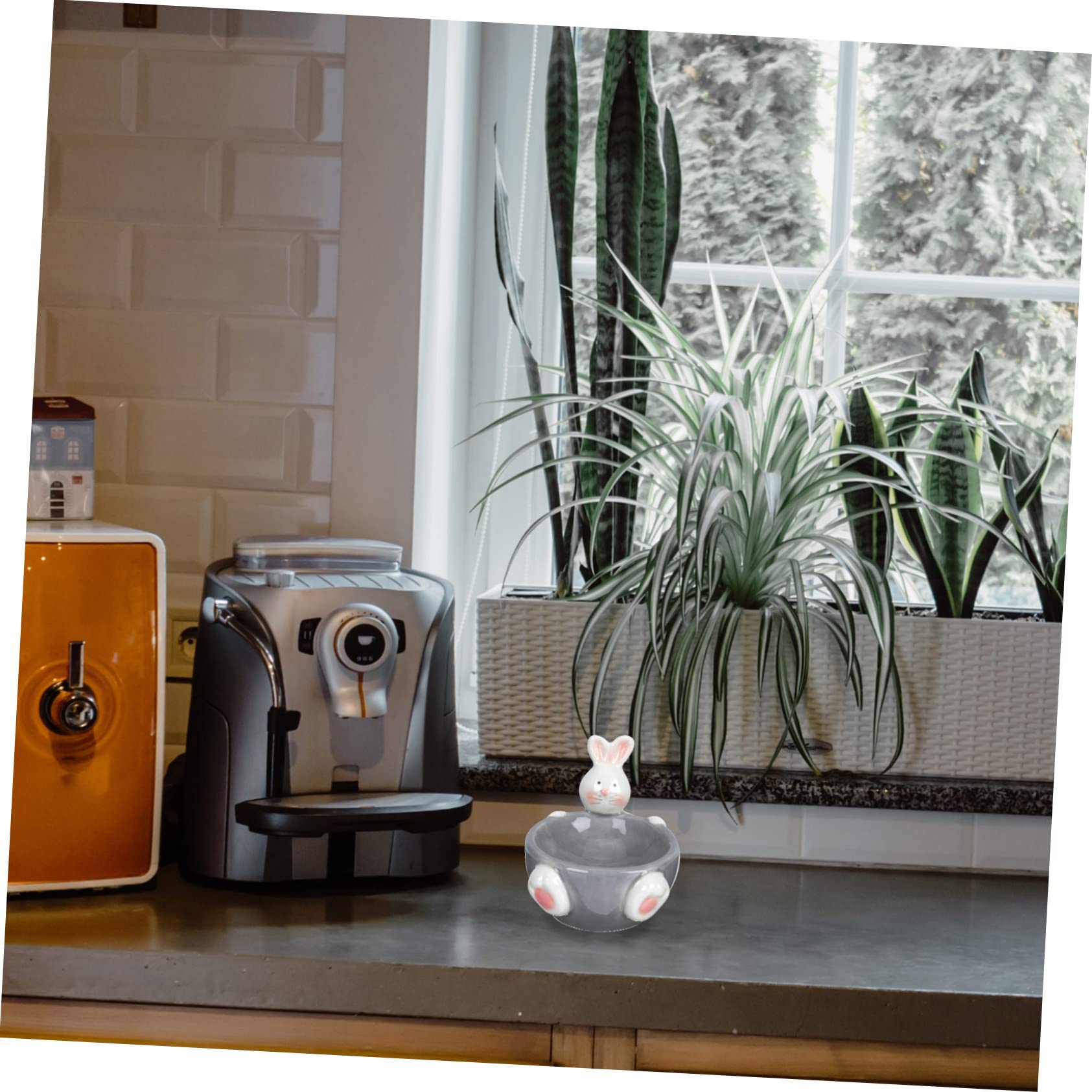 COLLBATH Rabbit Shape Ceramic Egg Cup European Style Egg Holder Delicate Decor Easy to Clean