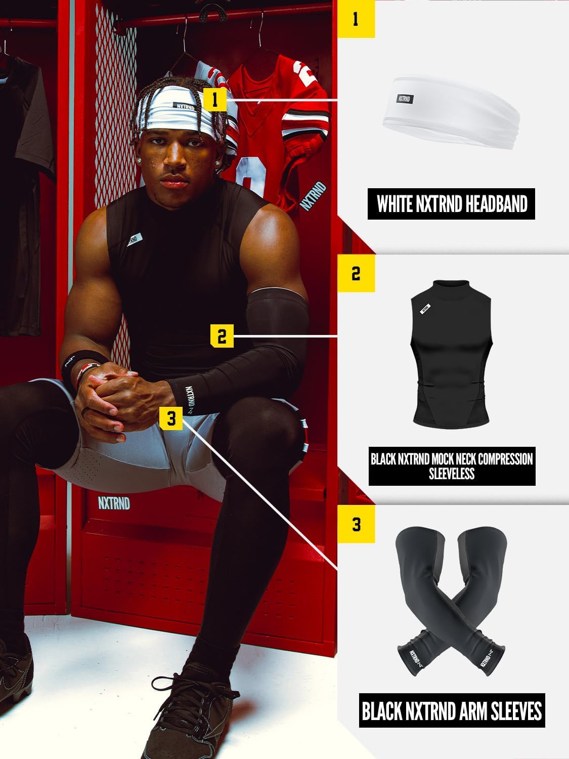 Nxtrnd Men's Turtleneck Compression Tank Top, Sleeveless Mock Neck - Image 5