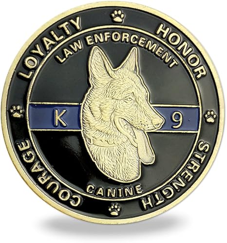 K9 Perro Policía Desafío Moneda Canina Policía Decoración