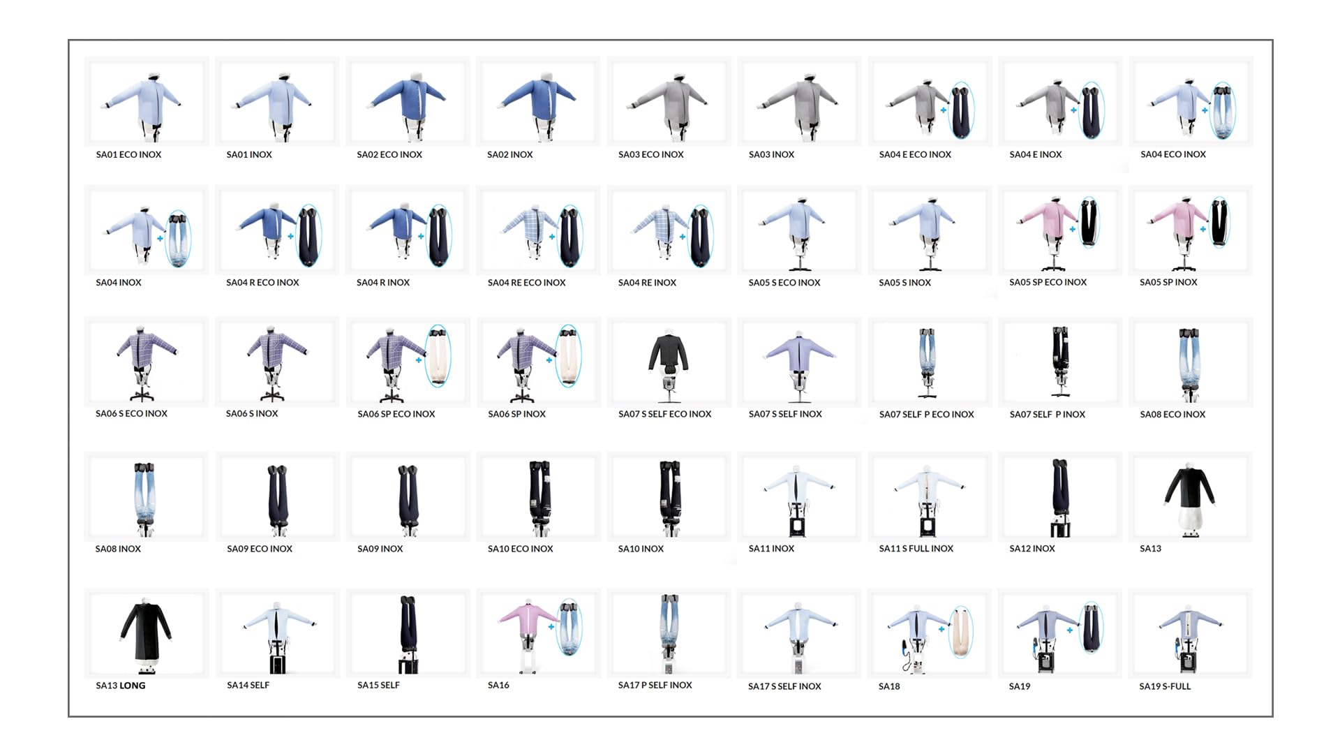 EOLO Sèche Repasse SA05 SP V4 Repasse Sèche Automatiquement Chemises Pantalons Rafraîchit Vêtements Repassage Vertical Professionnel 5 Roues Réglable en Hauteur Efficacité A++ Garantie 5 Ans