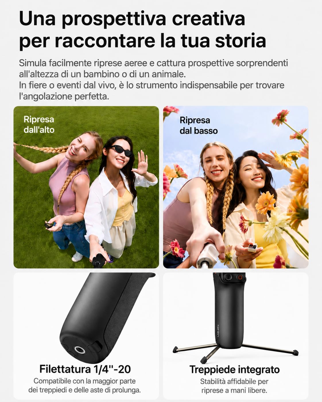 Hohem iSteady V3 Ultra Stabilizzatore per Smartphone, Follow AI a 360° | Controllo a Gesture,Telecomando Rimovibile con Schermo Touch da 1,22'', Asta di Estensione e Treppiede Gimbal per Vlog TikTok