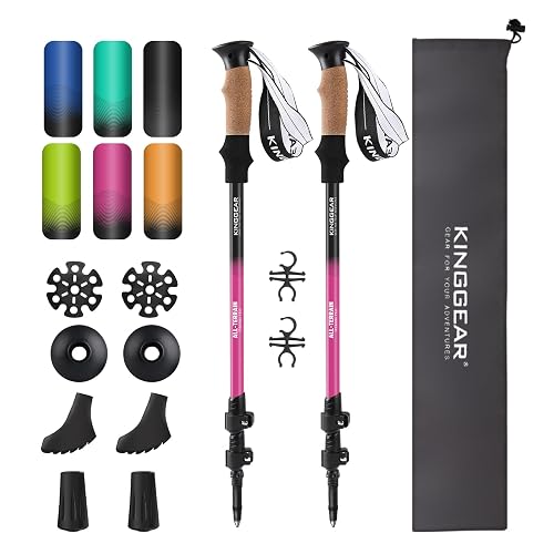KINGGEAR Trekking Poles 7075 Aluminum Hiking Sticks