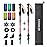 KINGGEAR Nordic Walking Stick, TP1 Hiking Poles Retractable Lightweight 7075 Aluminum, Trekking Poles with Flip Lock, Natural Cork and EVA Grip, 2pc Hiking Gear