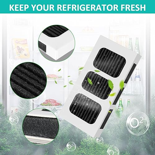 Miniatura 3 de Paquete de 6 filtros de aire de repuesto para refrigerador PAULTRA2, compatible con Frigidaire Pure Air Ultra 2, Pure Air Ultra II y Electrolux