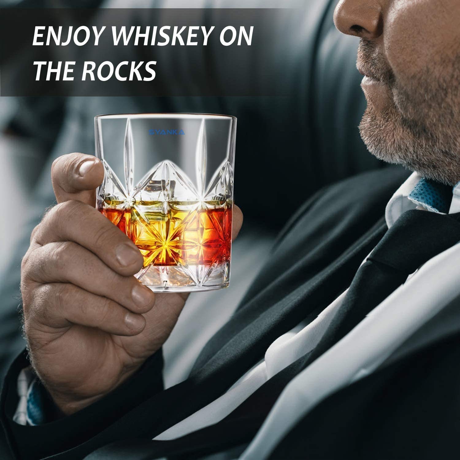 SYANKA Italian Whiskey Glasses - Set of 2 -4