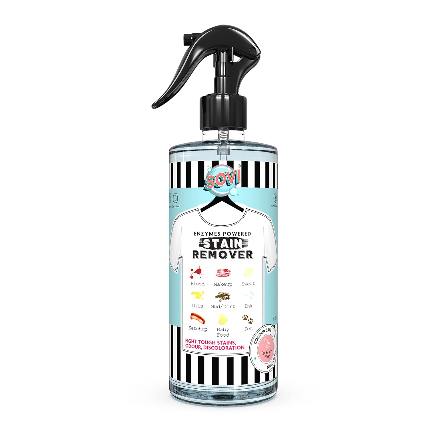 SOVI Stain Remover, Bio EnzymesBased Stain Removing Agents for Clothes