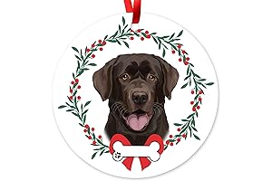 Chocolate Lab Christmas Ornament: A Tail-Wagging Holiday Keepsake
