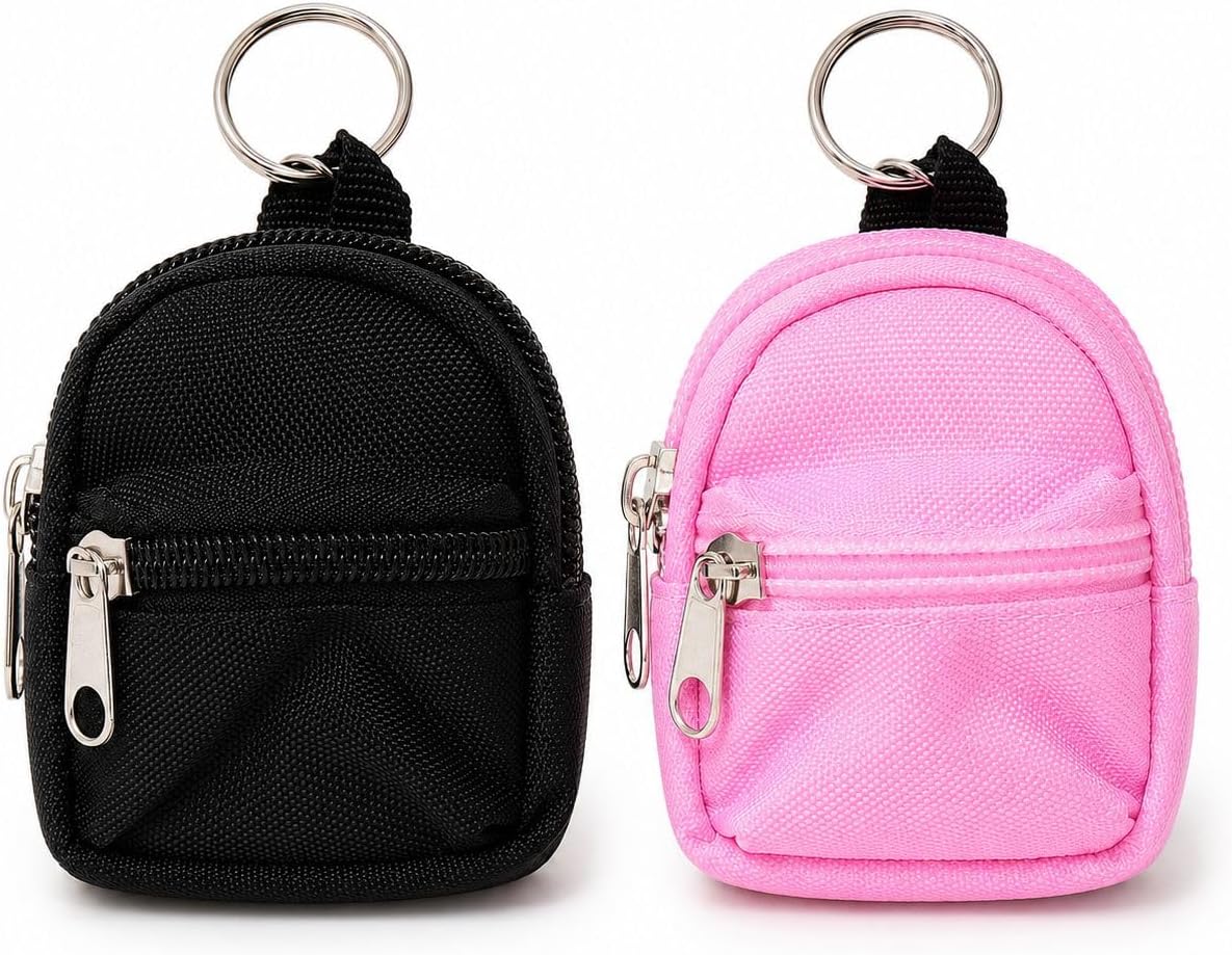 Mini Backpack Keychain Coin Purse Small Pouch Key Chain Mini Coin Pouch Bag Charm for Purse Backpack Daily Carry