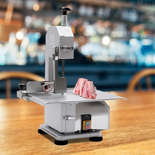 Miniatura 6 de Máquina de aserrado de huesos de carne, 1500W 110V Máquina de corte de carne congelada eléctrica comercial de carne congelada con dispositivo de