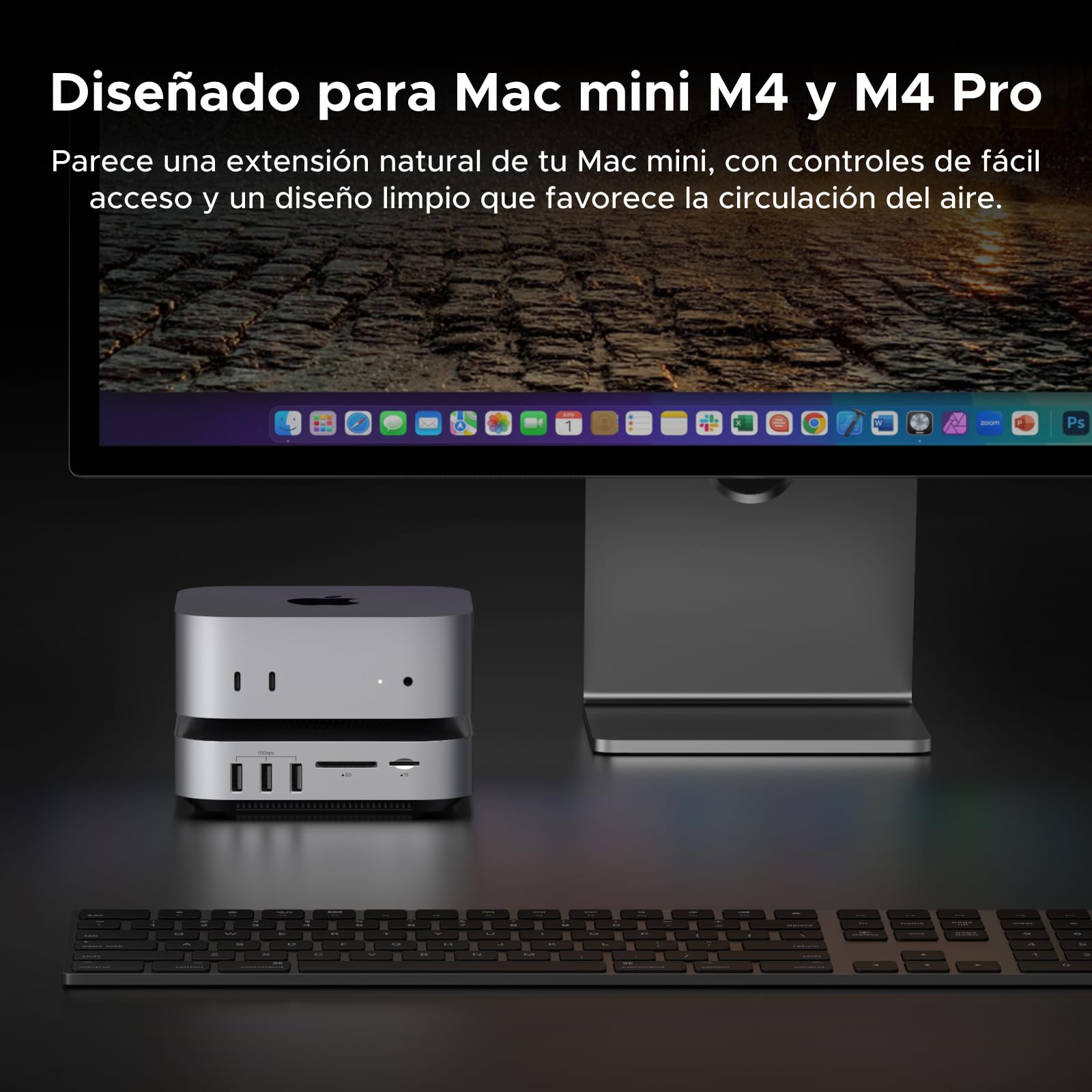 UGREEN Maxidol Thunderbolt 5 Docking Station USB C Extensión Doble Pantalla | 10 en 1, 2 TBT5, 1 DP, Doble 6K60Hz, Único 8K60Hz, 120Gbps, Múltiples USB, SD TF 4.0, Carcasa M.2 SSD, para Mac Mini Pro M4
