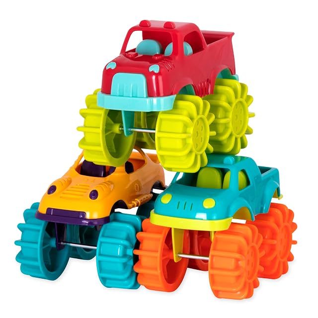 Foto 4 de 6 de Battat Mini Monster Trucks, Camiones de Juguete fáciles de Limpiar