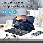 USB C Headphone Adapter iPhone 17 Dongle Type C to 3.5mm Jack Audio Adapter iPhone 16 USBC to Aux Adapter Compatible with iPhone 15, MacBook Pro/Air, Chromebook, Galaxy 2 Pack