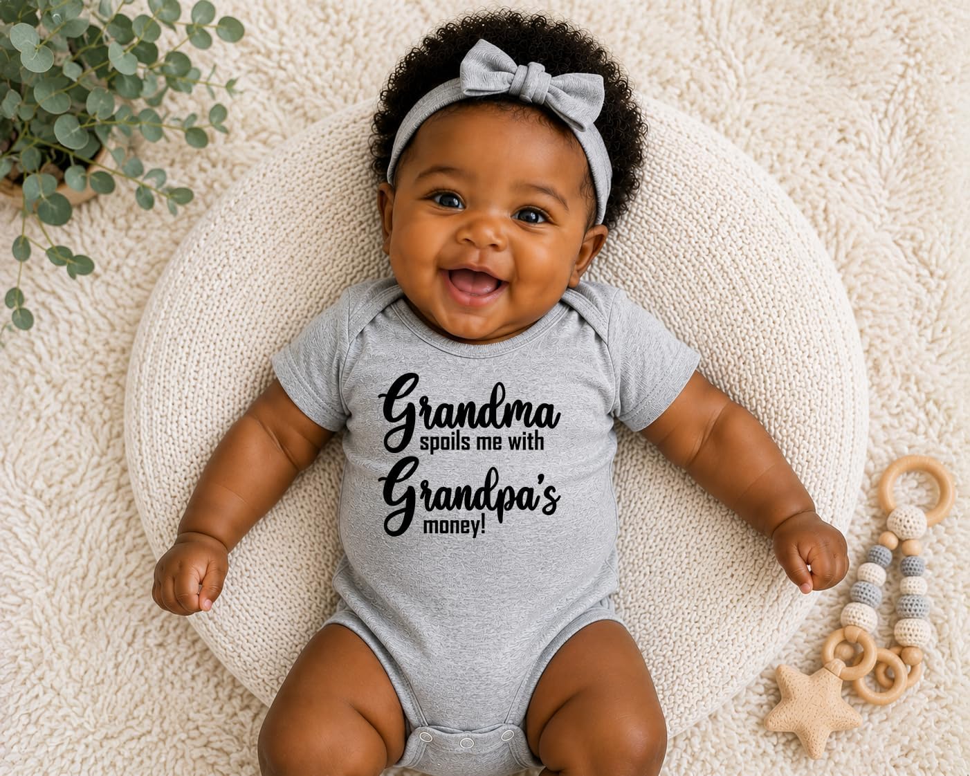 CBTwear Grandma Spoils Me With Grandpa's Money Baby Bodysuit