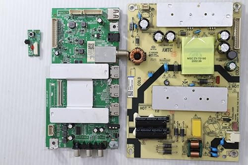 Kit de reparación de televisión para Onn 100018254 con placa principal de TV + fuente de alimentación + TCon + cables