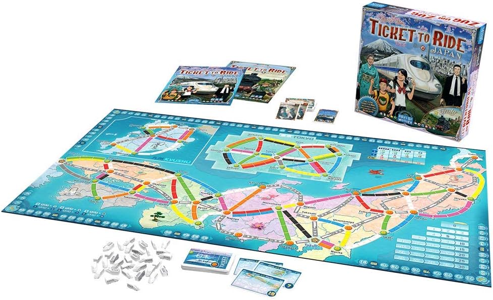 Amazon Com Ticket To Ride Japan Board Game Expansion Family Board Game Board Game For Adults And Family Train Game Ages 8 For 2 To 5 Players