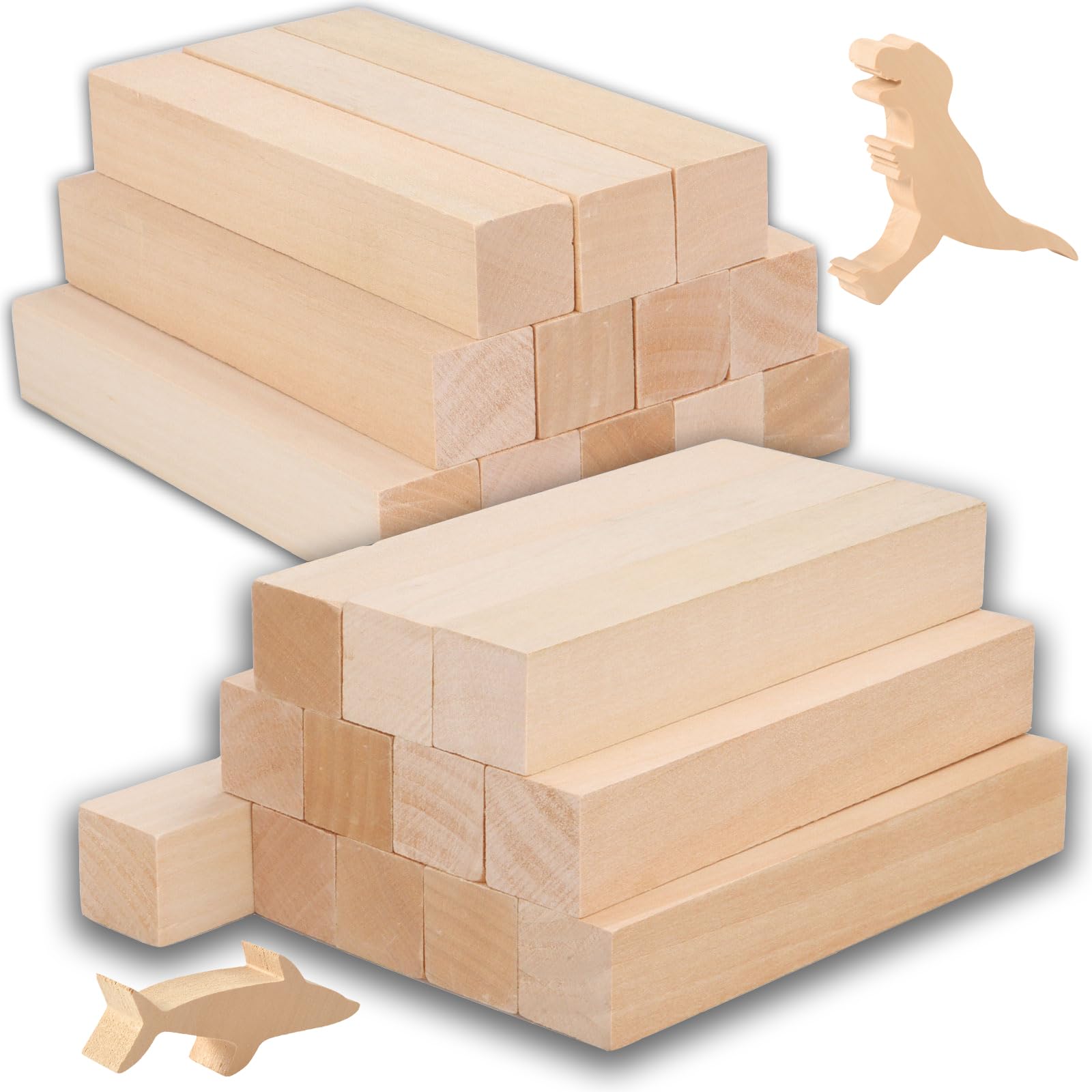Blocchi Legno Tiglio Per Intaglio 13 Pezzi - Legno Naturale Per Scolpitura, Fai Da Te, Bambini E Adulti - Foto 10