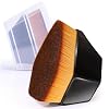BEAKEY Foundation Makeup Brush Flat Top Kabuki Hexagon Brush for Blending Liquid Cream or Flawless Powder Cosmetics Case Black