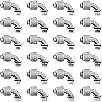 Vista 10 de Conector hermético para líquidos, conector de conducto eléctrico flexible no metálico, accesorios de conducto eléctrico de PVC de 90 grados