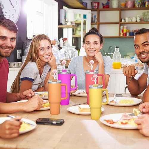 Miniatura 6 de Tapa de popote compatible con Stanley de 4030 onzas, vaso The Quencher H2.0 Flowstate con asa para accesorios de copa Stanley (tapa de popote  0.394