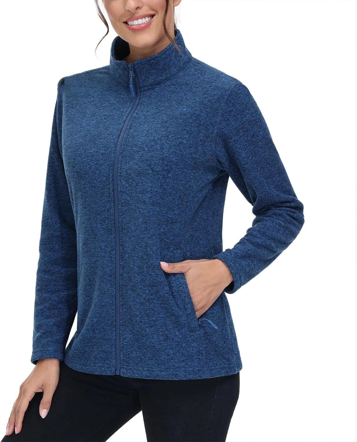 Women's Lightweight SoftShell Jacket Warm Stand Collar for Running Hiking Travel