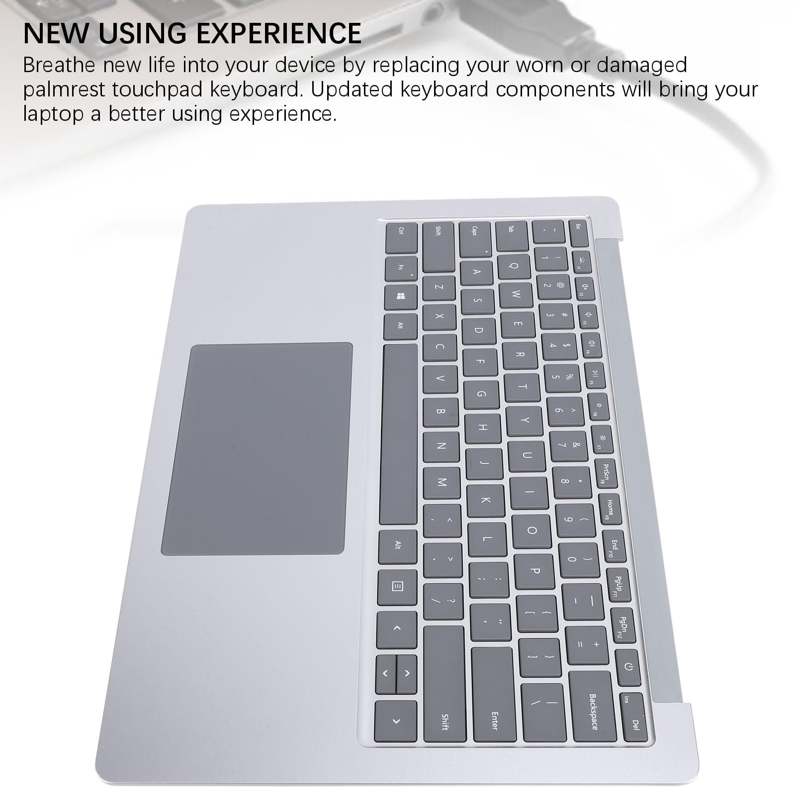 Generic Laptop Palm Rest Keyboard -Touchpad Montaż, Wygodne staż Klawiatury Laptop Palm Resort dla Akcesoriów (SILVER)