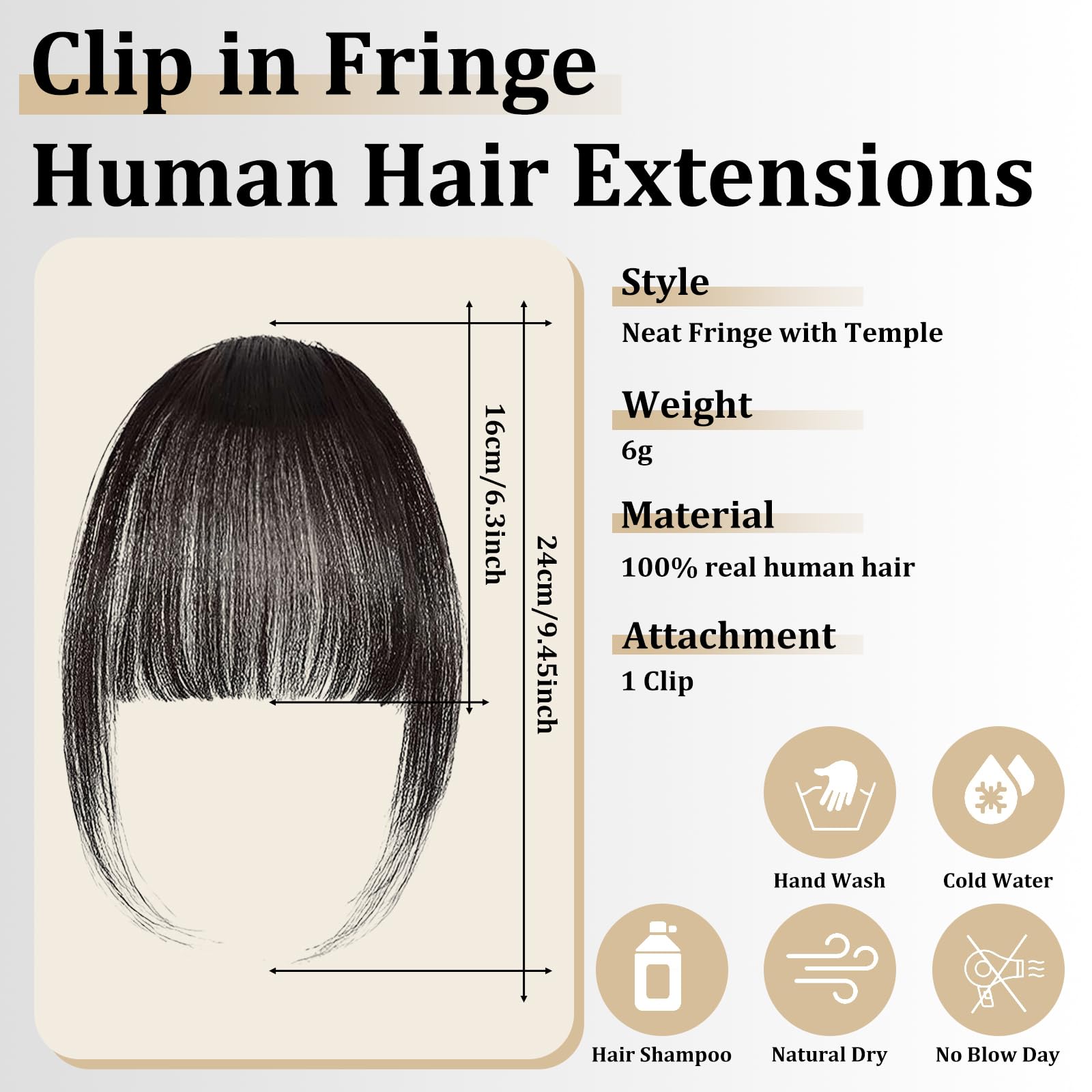 Mtuihfo Clip in Fringe, Fringe Clip in Hair Air Bangs - Image 2