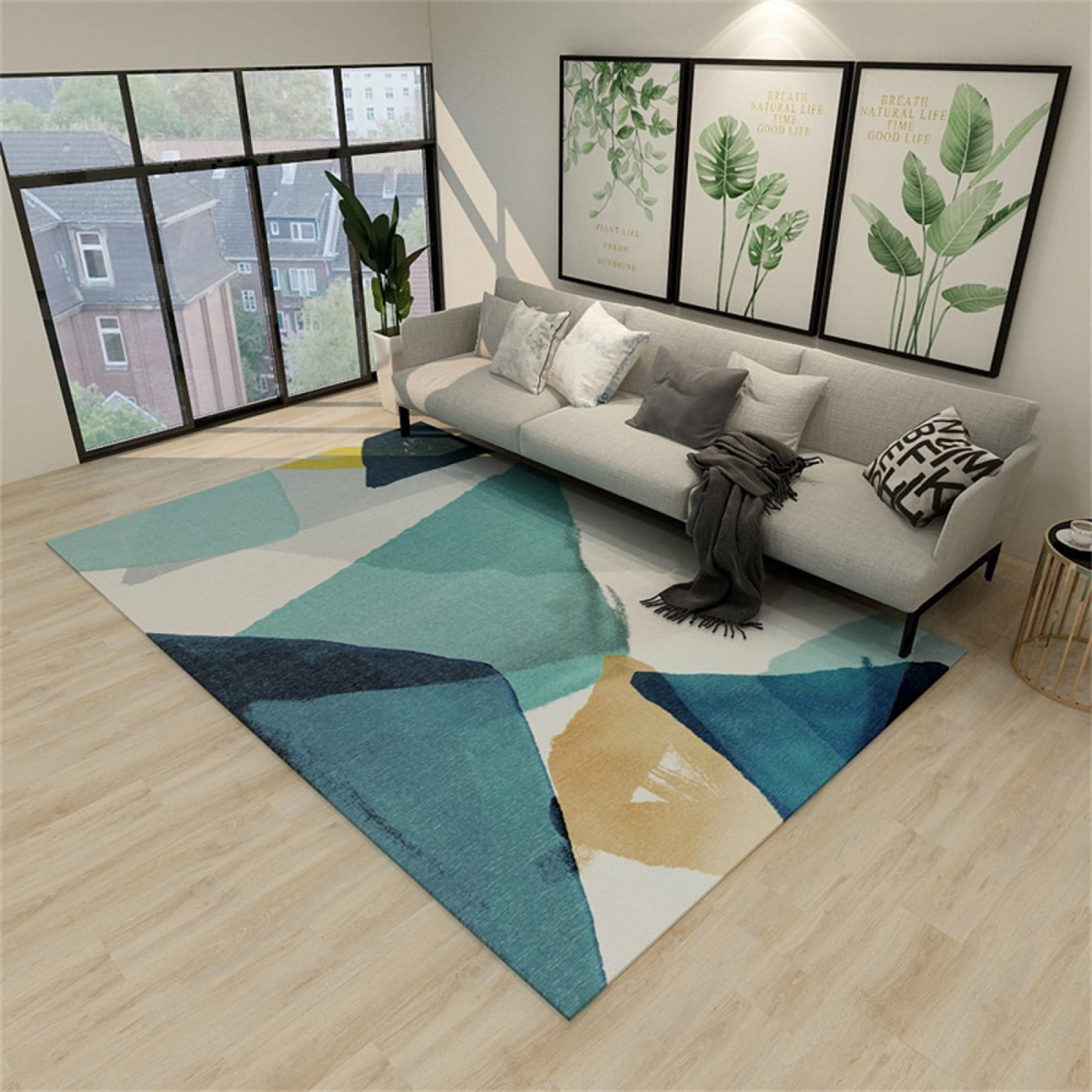 Tapis chambre bleu enfant 60x120cm idéal pour les jeux