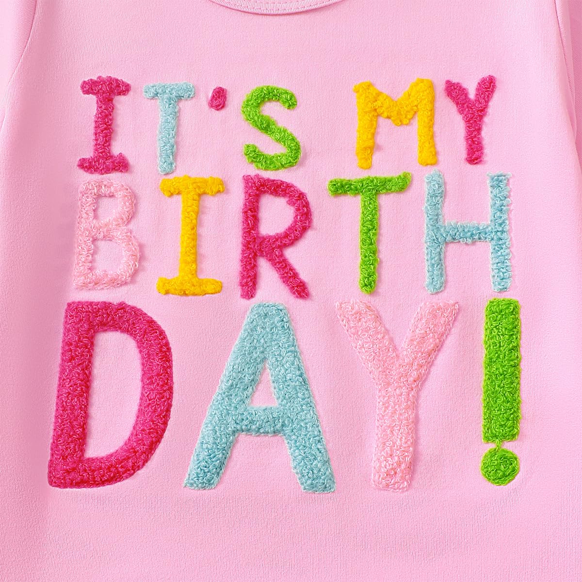 Ensemble Tenue d'anniversaire pour Bébé Fille Birthday Girl Lettre Brodés T-shirt +Tulle Tutu Jupe Robes d'anniversaire Fête pour Enfants 1-6 Ans