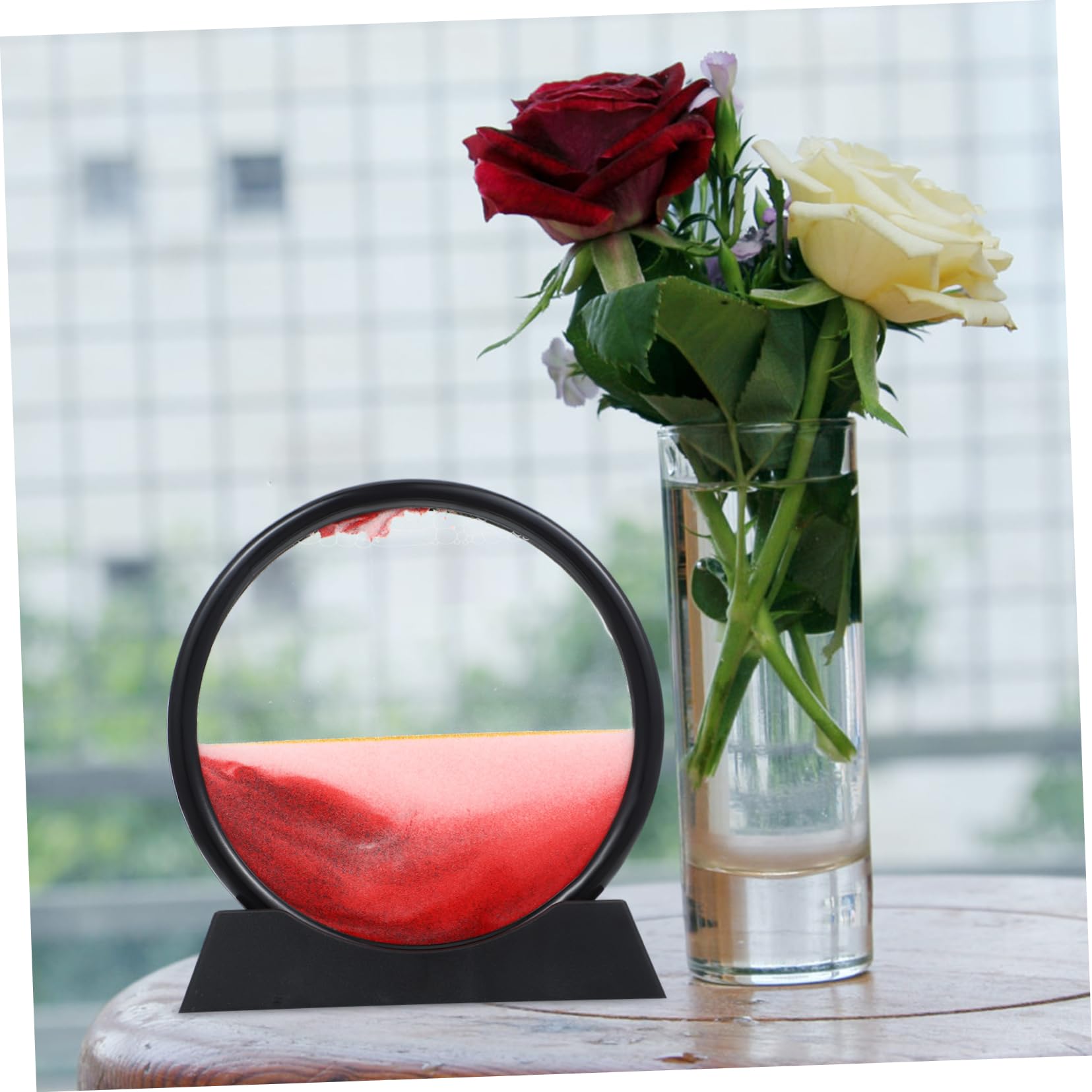 Hohopeti Scultura Sabbiatura con Movimento Decorazione per Casa e Ufficio Creativo per Eventi Speciali Design Elegante con Cornice Nera