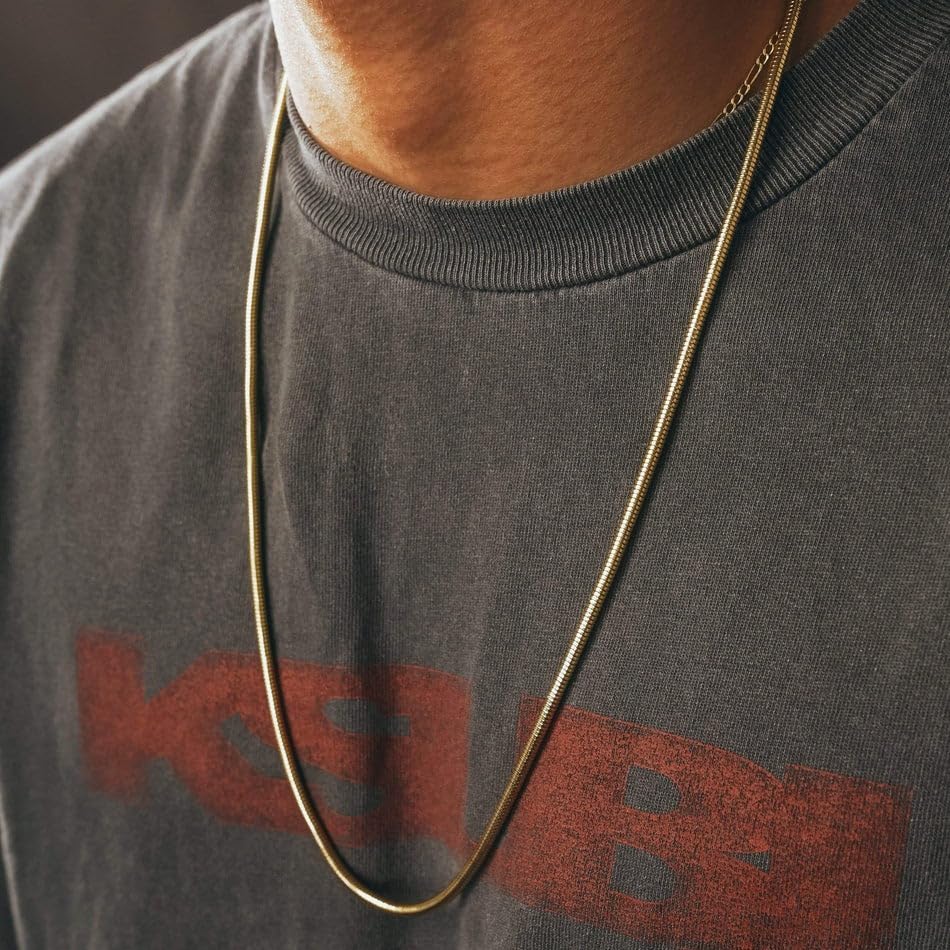 Image of Salty Alpha Anti Tarnish Neck Chain for Men | Stylish Necklace | Jewellery Accessories for Boys | Minimal Jewelry | Gifts for Boyfriend & Husband | Gift for Diwali, Christmas, Marriage, Birthday