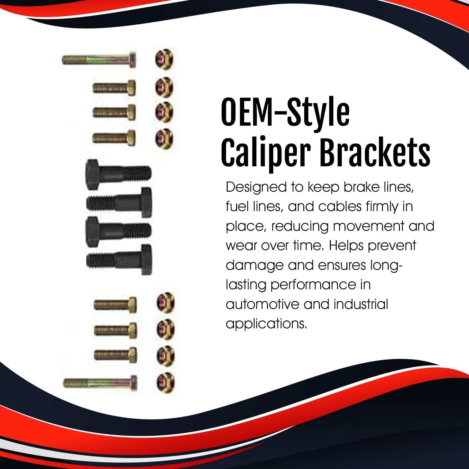 Force 10 Brakes Compatible with 1964-66 Mustang Accessories, Front Brake Caliper Bracket, Disc Brake Bolt Kit, Caliper Set, Brake Kit, Bracket Mount, Caliper Bolts for Classic Ford Muscle Cars