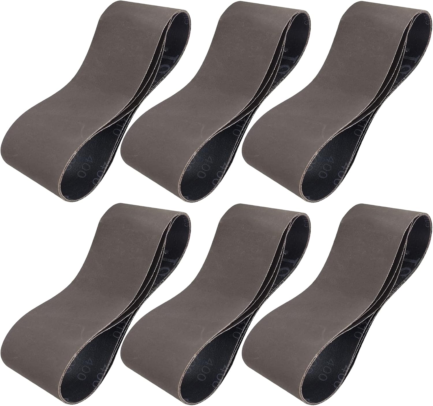 EDSRDPLT 18PCS 3x21 Inch Silicon Carbide Sanding Belts with Hard Cloth