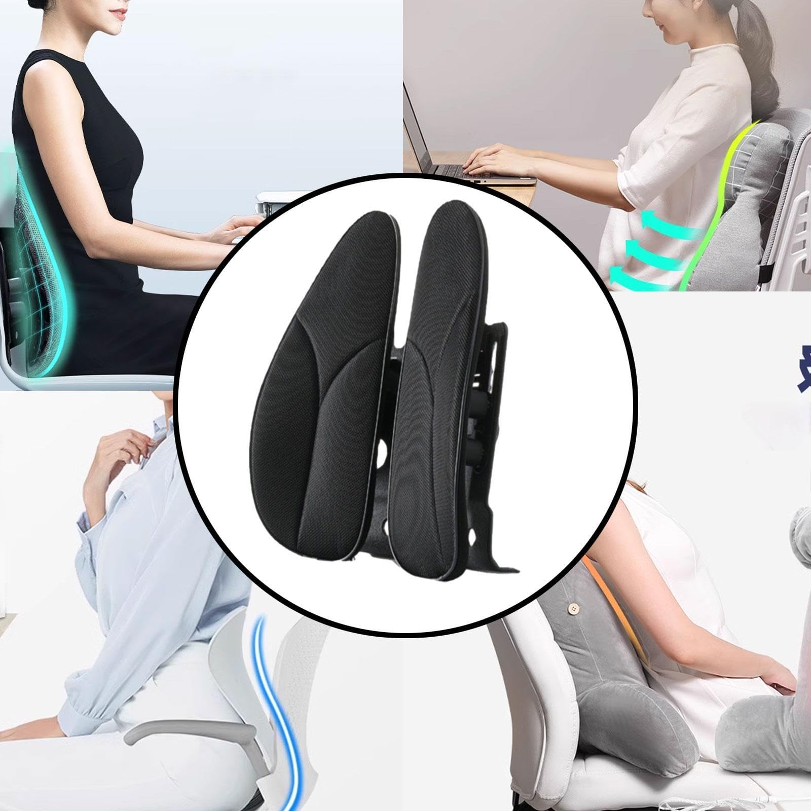 LOVIVER Supporto per La Schiena Cuscino Lombare per Migliorare La Postura Seduta Divani Auto Guida per Donne Uomini Cuscino per Schienale Schienale Ergonomico, Comfort migliorato