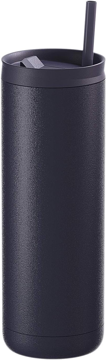 Maars Maker Insulated Coffee Tumbler with Slide Lid | 20oz Spillproof Stainless Steel Mug for Travel, Double Wall Vacuum Sealed - Matte Midnight Blue