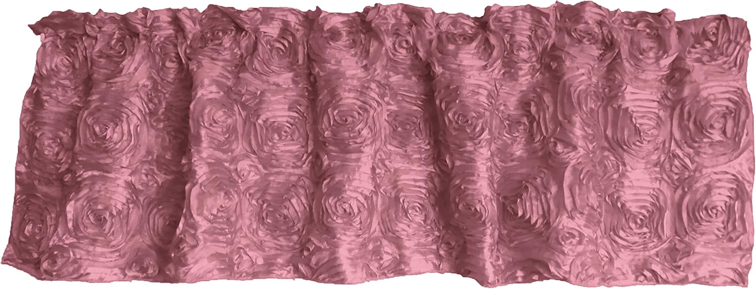 Zen Creative Designs 3D Rosette Window Valance Home Décor Bedroom Nursery Kitchen Window (58" Wide x 20" Long, Purple)