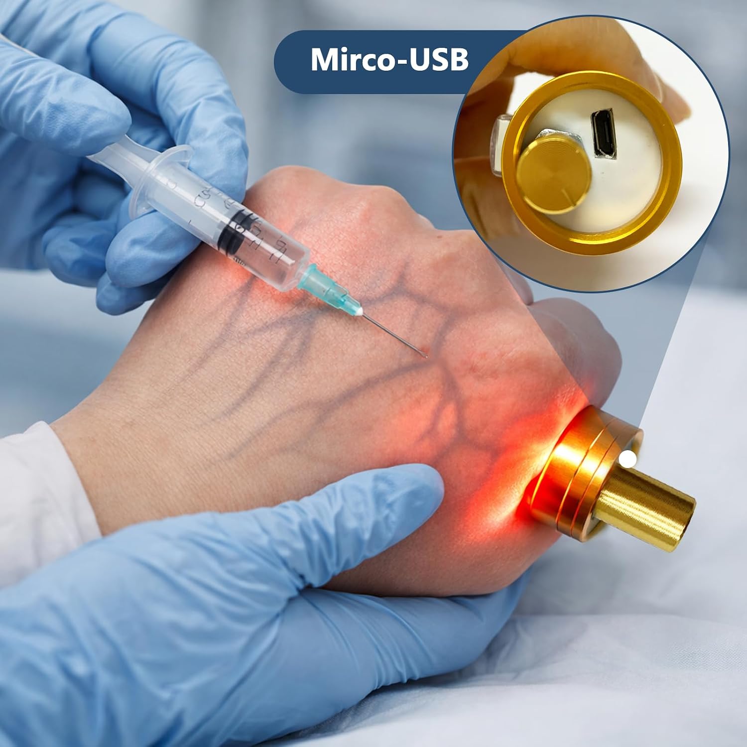 EDWERD Handheld Vein Finder Viewer - Vein Illumination Detector, Vessel Venipuncture Locator for Adults On Various Skin