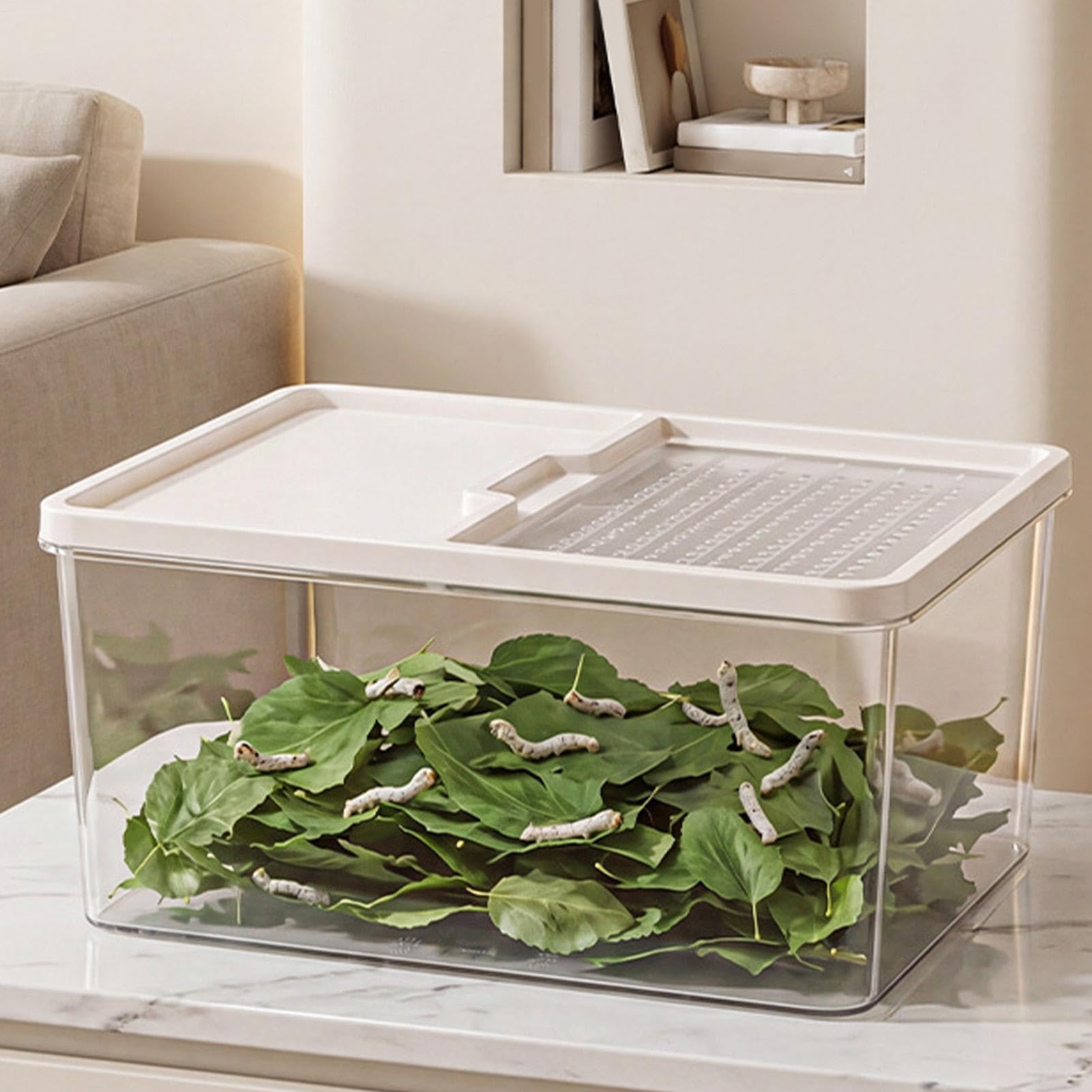 Terrarium Żółwi Z Rampą Przezroczysty Wybieg Do Wygrzewania Małych Zwierząt | Dom Akwarium Dla Gadów I Żółwi Dla Węża Gekona Lamparciego Żaby Kraba Krewetki Do Domu Biura Wewnątrz I