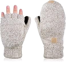 Gants d'hiver pour Femmes Demi-Doigts Mitaines Tricotées sans Doigts Gants Extensibles Chauds pour Hommes et Femmes Cadeau de Noël/Anniversaire/Saint Valentin