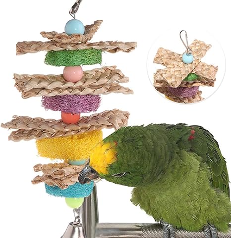 Amazon Co Jp Deboc かじるおもちゃ オカメインコ インコ ペットの鳥 オウムに 噛むボール ヘチマ ハンギング スイング ケージ