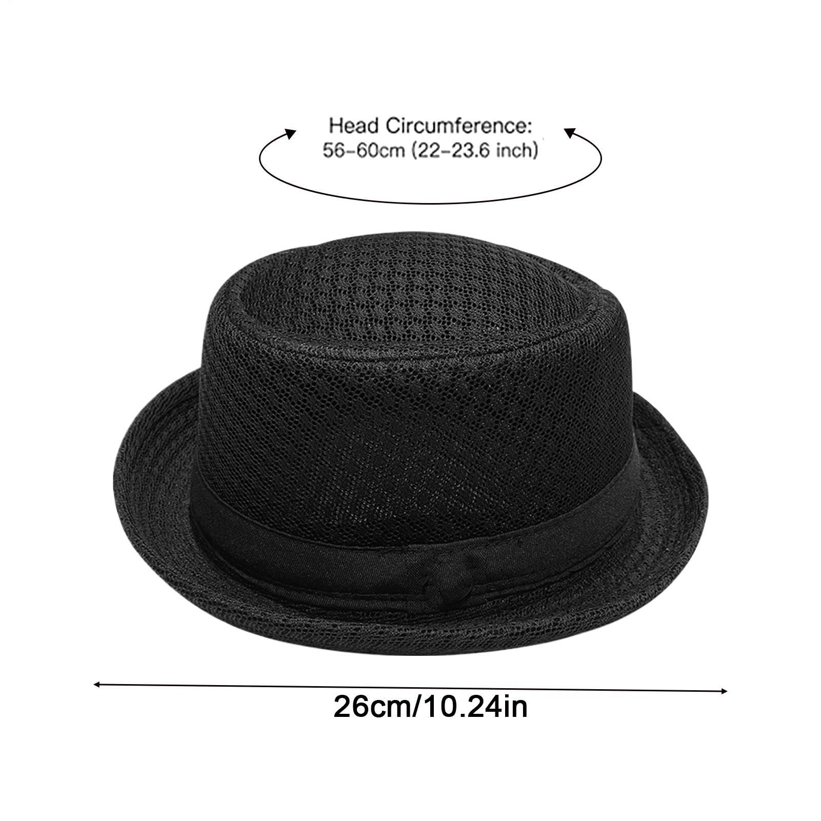 Sombrero Porkpie De Verano - Gorra Jazz Transpirable Y con Estilo,Sombreros De Paja Pork Pie para Hombre | para Verano Playa Actividades Al Aire Libre Cosplay Unisex Vacaciones