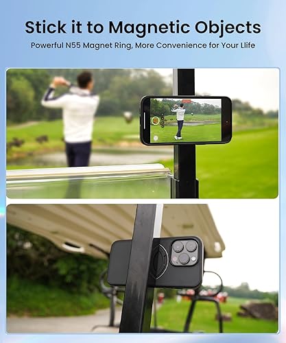 Miniatura 5 de Danmus Funda para iPhone 15 Pro con soporte de anillo de 360 compatible con MagSafe protección militar contra caídas, funda magnética a prueba de