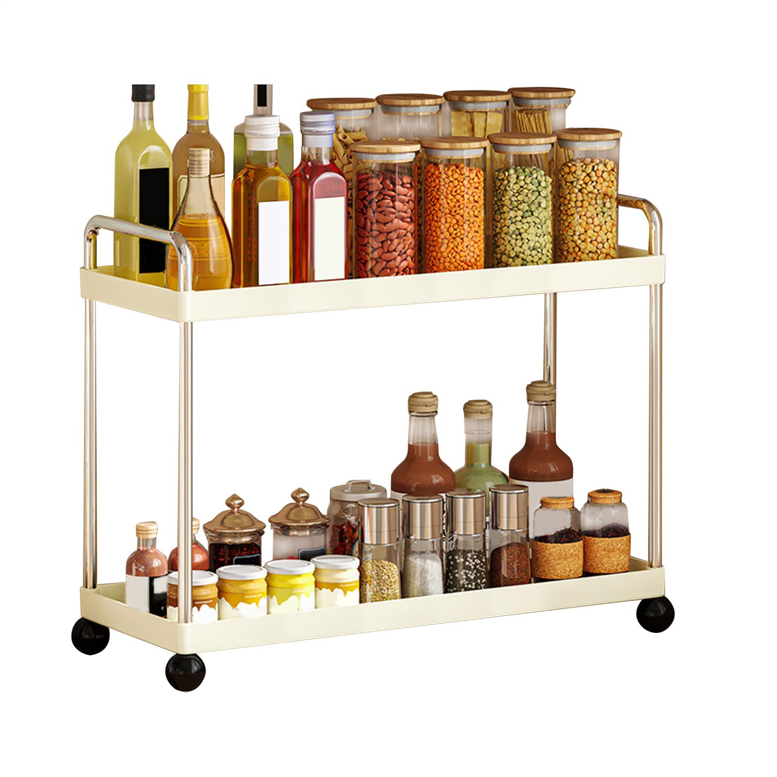 Support à 2 niveaux gain de place pour cosmétiques et flacons d'huile