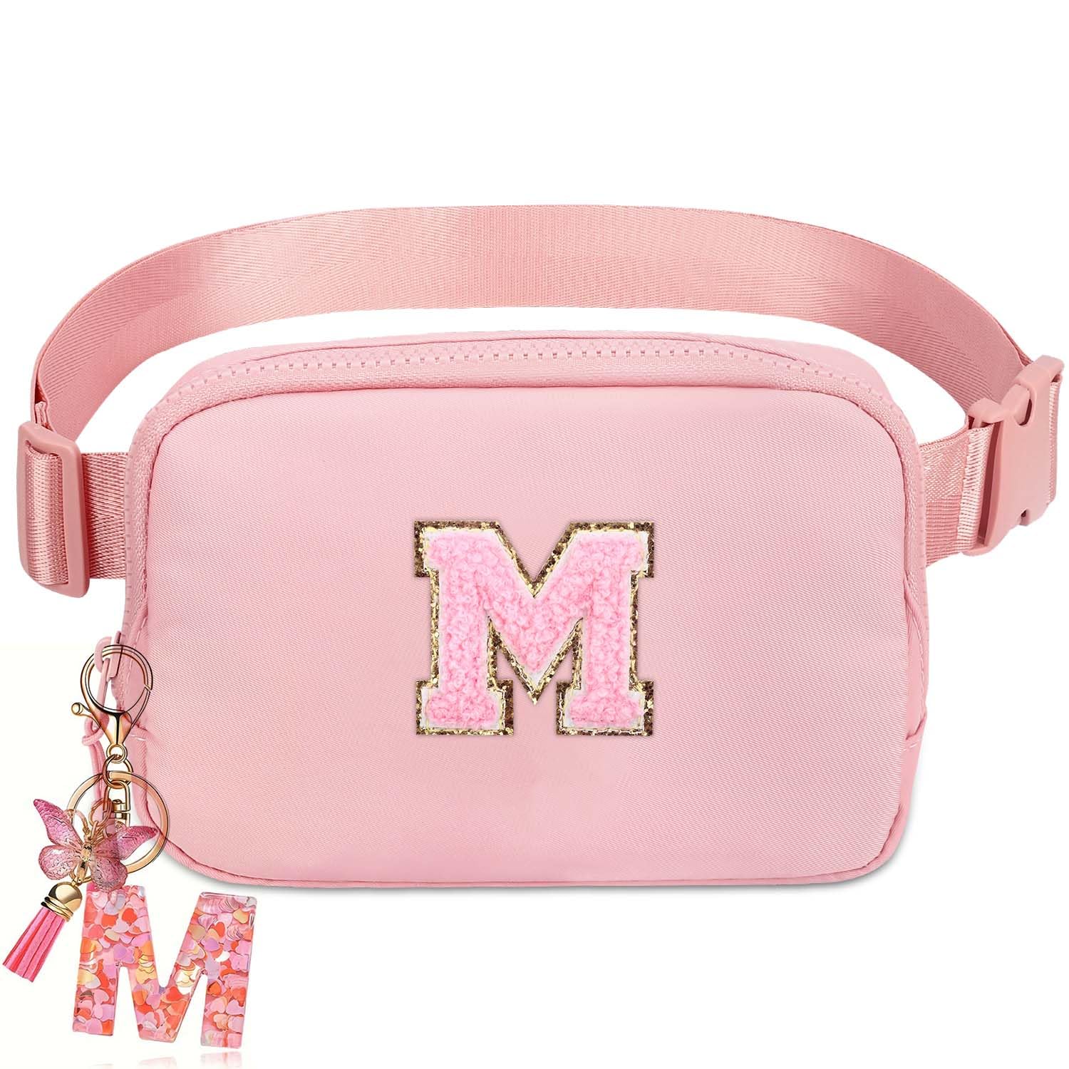 Belt Bag Fanny Pack for Teen Girl Women - Girls Initia Fanny Pack Ages 8-12 Teen Birthday Gifts Small Waist Packs Trendy Kids Fanny Pack M