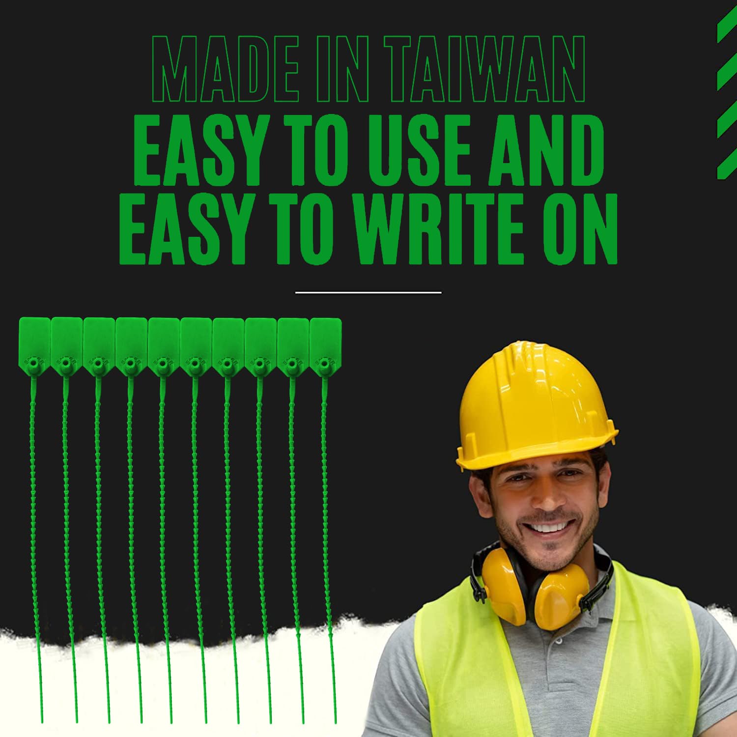 JAVIKA 1000 etichette in plastica antimanomissione, etichette per cavi, chiusura di sicurezza pull-tite, etichette per etichette per bagagli, elettronica, fascette per gestione cavi, etichette per