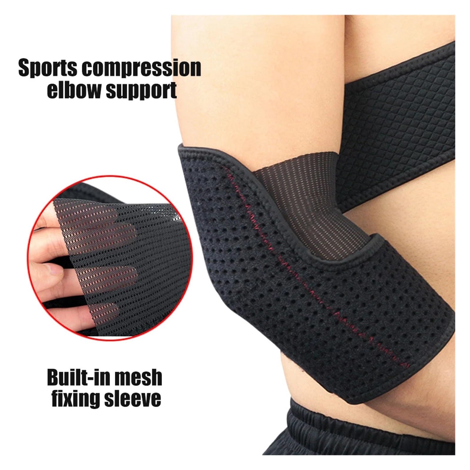 Coudières de sport Adjustable Sports Elbow Bandage Breathable Elbow Pads for Basketball Volleyball Gym Outdoor Sports Safety Arm Sleeve Pads Unisex Manchon de Protection des Coudes(2 Pcs Elbow Support