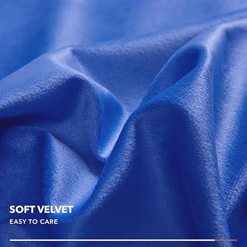 Vista 165 de Deconovo Juego de 2 fundas de almohada de terciopelo, 20 x 20 pulgadas, color verde azulado, cuadradas, con pompones, suaves, con cremallera